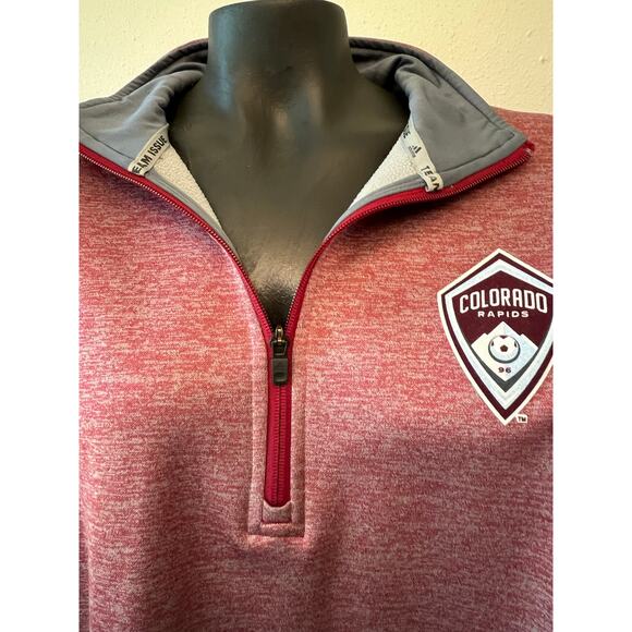 Adidas Colorado Rapids Team Issue Climawarm 1/4 Zip Sweatshirt Sz L MLS Soccer - Picture 1 of 7